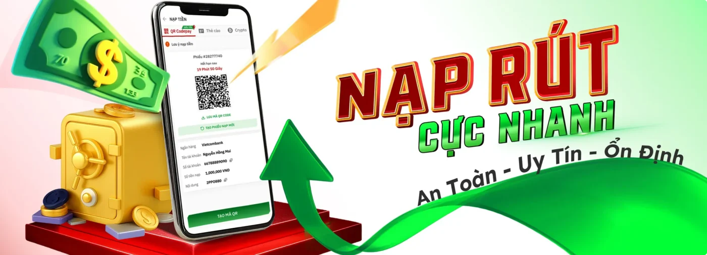 Banner nạp rút tiền bbet