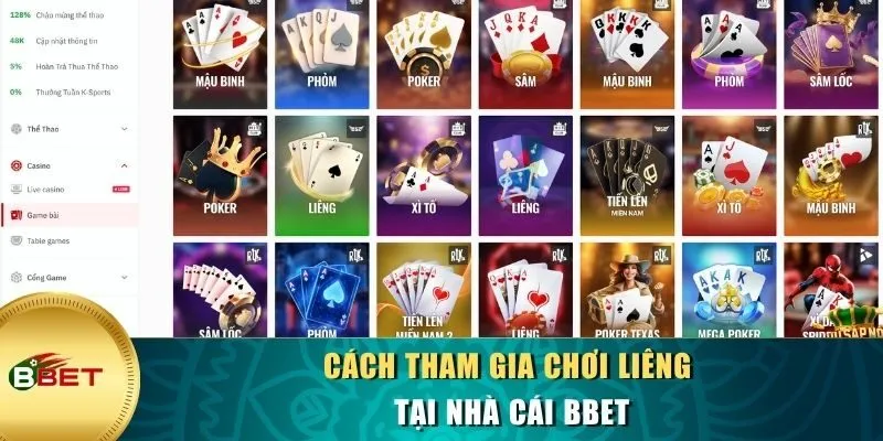 Cách tham gia chơi Liêng tại nhà cái BBET